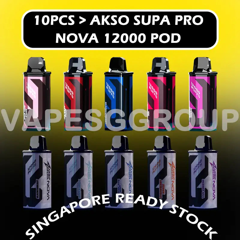 10pcs-AKSO-SUPA-NOVA-PRO-12000-BUNDLE-SINGAPORE-VAPESGGROUP