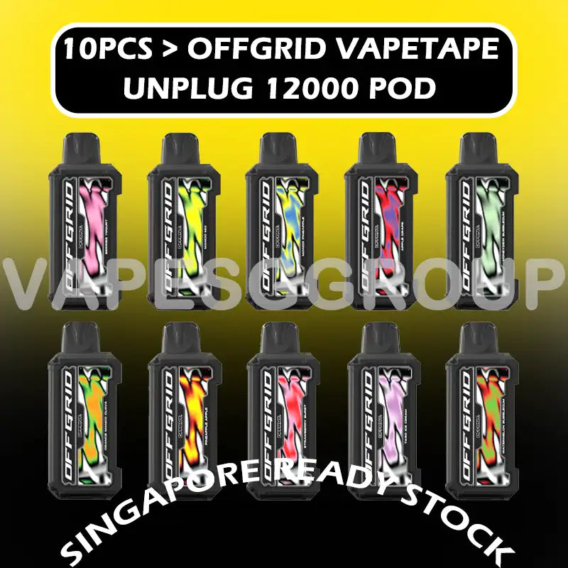 10pcs-OFFGRID-VAPETAPE-UNPLUG-12000-POD-BUNDLE-SINGAPORE-VAPESGGROUP