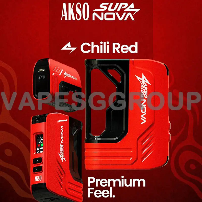 AKSO-SUPA-NOVA-PRO-12000-BATTERY-DEVICE-COLOR-CHILLI-RED-SINGAPORE-VAPESGGROUP