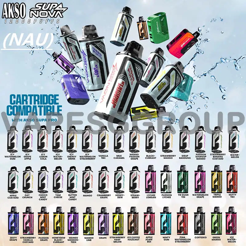 AKSO-SUPA-NOVA-PRO-12000-CARTRIDGE-POD-FLAVOUR-SINGAPORE-VAPESGGROUP
