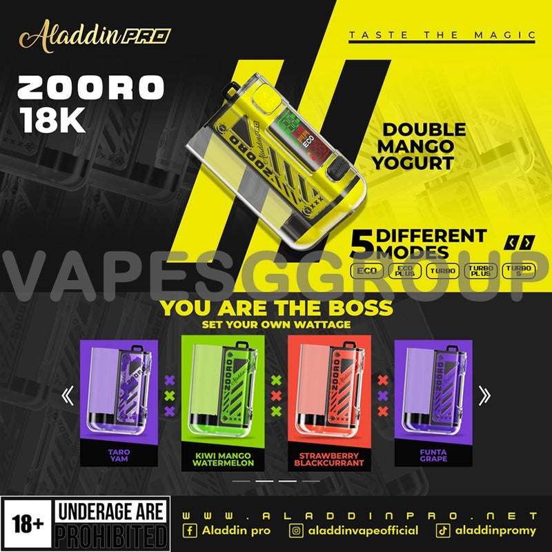 ALADDIN-PRO-ZOORO-18000-DISPOSABLE-BATTERY-DEVICE-FUNCTION-SINGAPORE-VAPESGGROUP