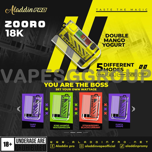 ALADDIN-PRO-ZOORO-18000-DISPOSABLE-BATTERY-DEVICE-FUNCTION-SINGAPORE-VAPESGGROUP