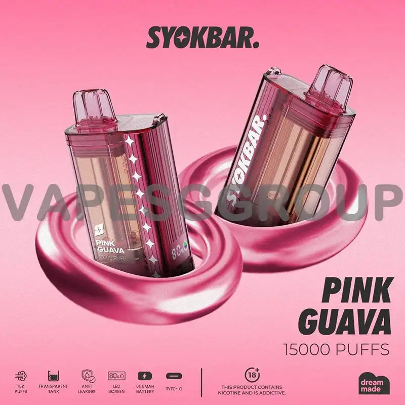 SYOKBAR-15000-DISPOSABLE-pink-guava-SINGAPORE-VAPESGGROUP
