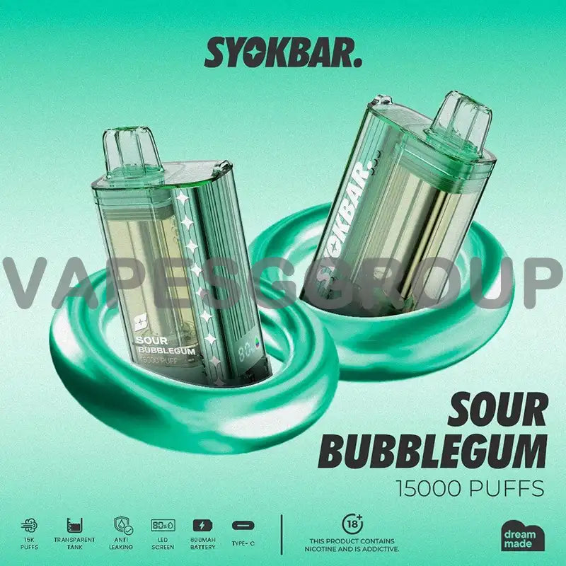 SYOKBAR-15000-DISPOSABLE-sour-bubblegum-SINGAPORE-VAPESGGROUP